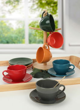 Set pentru ceai, Keramika, 275KRM1621, Ceramica , Nu absoarbe apa, Multicolor