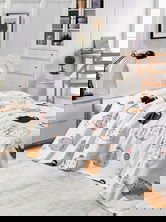 Cuvertura pique Single, L'essentiel Maison, Hello Cats, Bumbac, White / Black / Orange / Blue / Pink