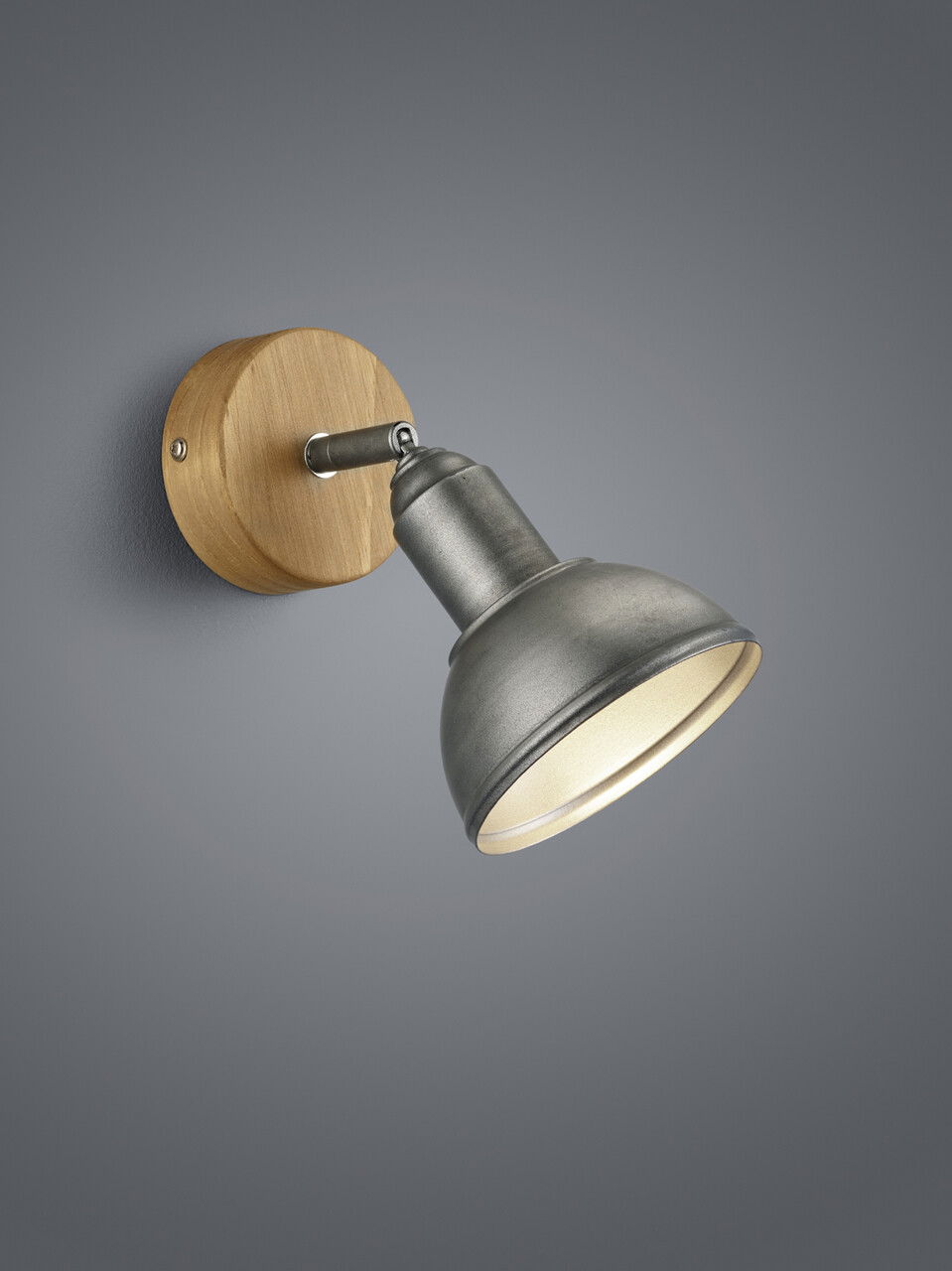 Aplica de perete Delhi, TRIO, 11.6x18x20.5 cm, 40W, 1x E14, metal, argintiu/natur