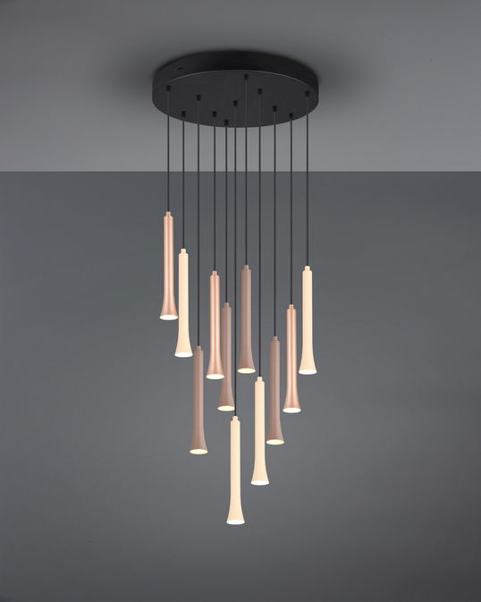 Lustra Fiato, TRIO, 40.5x150 cm, 3W, 11x SMD, metal, multicolor