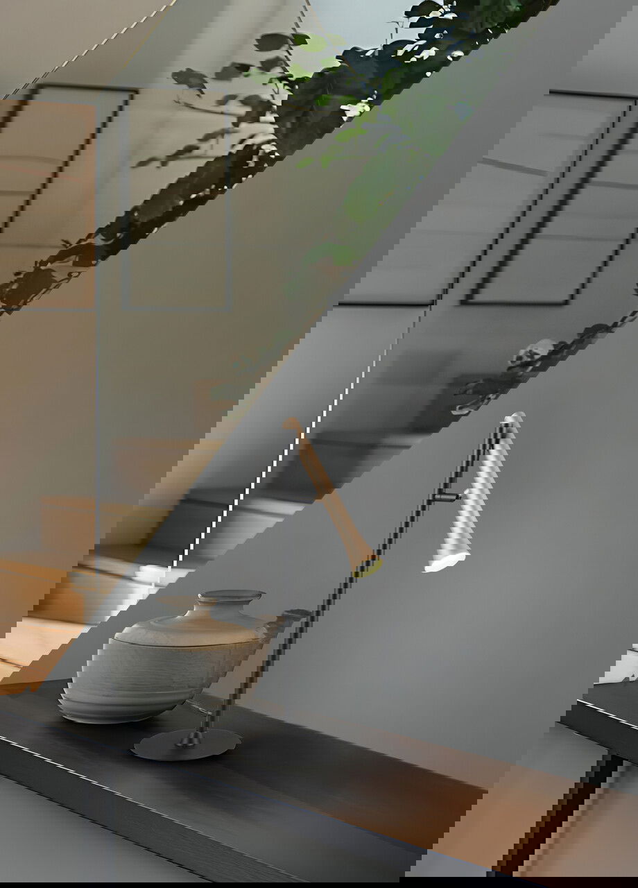 Lampa de masa Fiato, TRIO, 16x53 cm, 3W, 1x SMD, metal, negru mat/aramiu