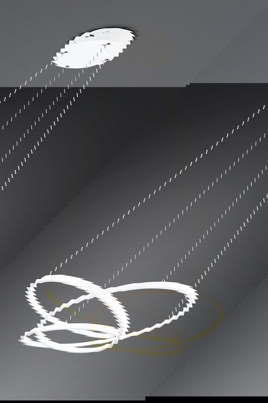 Lustra Darvin, TRIO, 64x49x150 cm, 34W, 1x SMD, metal, alb mat