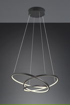 Lustra Darvin, TRIO, 64x49x150 cm, 34W, 1x SMD, metal, negru mat