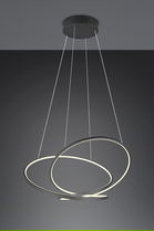 Lustra Darvin, TRIO, 84x66x150 cm, 52W, 1x SMD, metal, negru mat