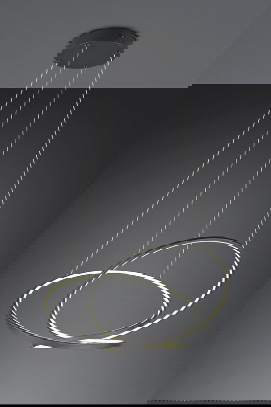 Lustra Darvin, TRIO, 84x66x150 cm, 52W, 1x SMD, metal, negru mat