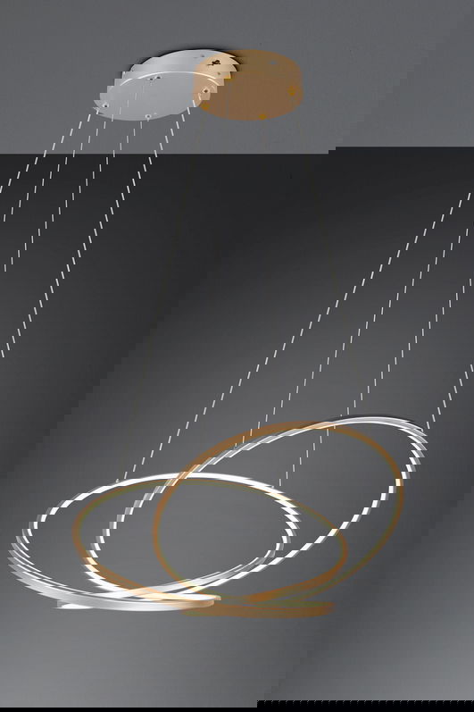 Lustra Darvin, TRIO, 84x66x150 cm, 52W, 1x SMD, metal, auriu