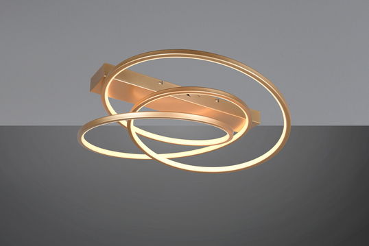 Plafoniera Darvin, TRIO, 64x49x16 cm, 34W, 1x SMD, metal, auriu