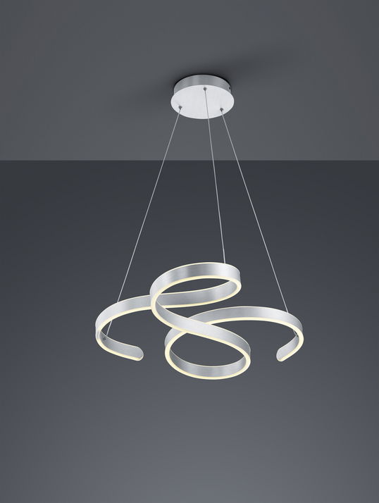 Lustra Francis, TRIO, 72x68x150 cm, 48W, 1x SMD, metal, argintiu lucios