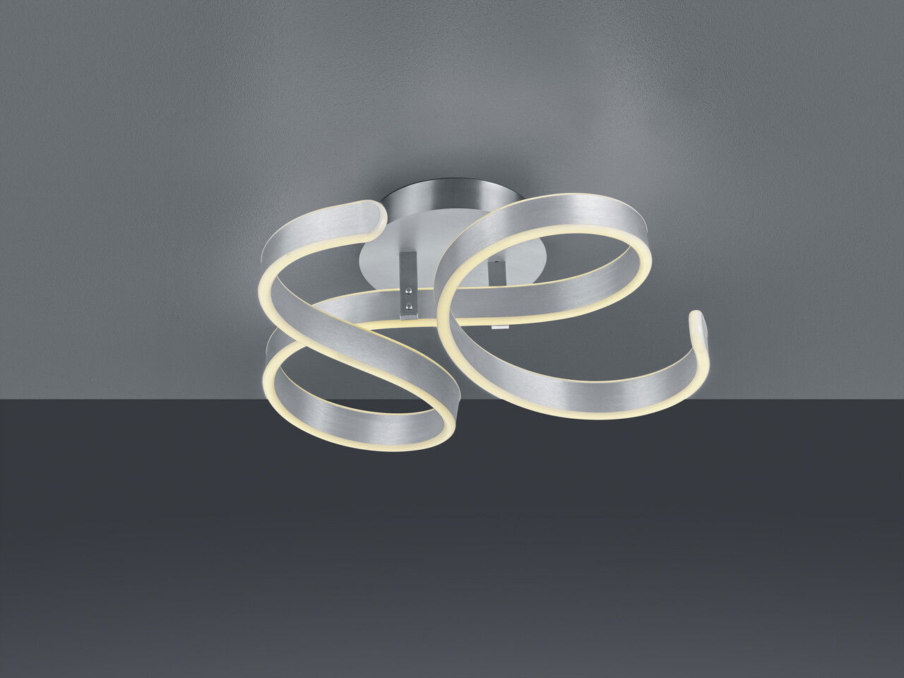 Plafoniera Francis, TRIO, 54x52x19.5 cm, 40W, 1x SMD, metal, argintiu lucios