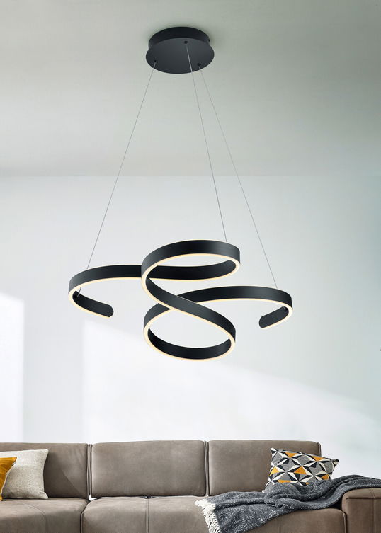 Lustra Francis, TRIO, 72x68x150 cm, 48W, 1x SMD, metal, antracit