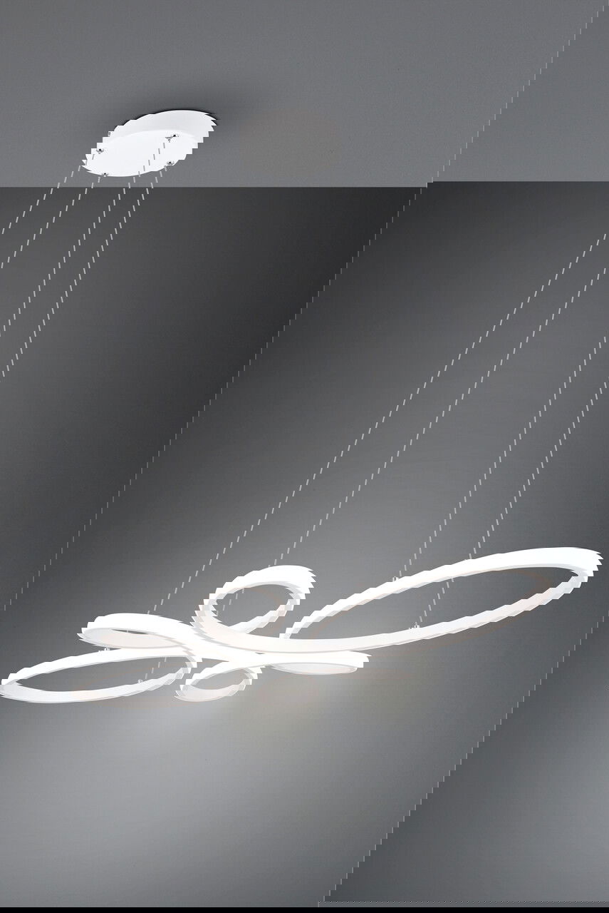 Lustra Fly, TRIO, 83x45.5x150 cm, 32W, 1x SMD, metal, alb mat