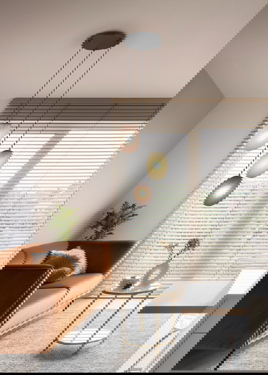 Lustra Facette, TRIO, 43x150 cm, 25W, 3x E27, metal, multicolor