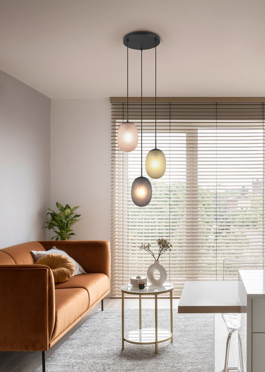 Lustra Facette, TRIO, 43x150 cm, 25W, 3x E27, metal, multicolor