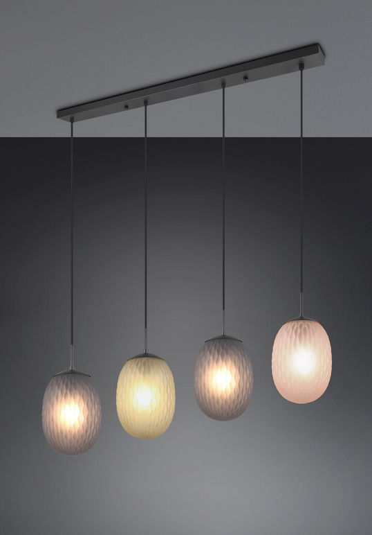 Lustra Facette, TRIO, 117x17.5x150 cm, 25W, 4x E27, metal, multicolor