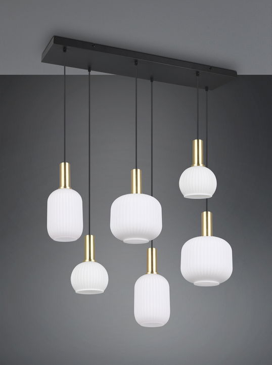 Lustra Diva, TRIO, 85x20x150 cm, 10W, 6x E27, metal, multicolor