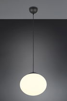 Lustra Fomento, TRIO, 30x150 cm, 15W, 1x E27, metal, negru mat/alb