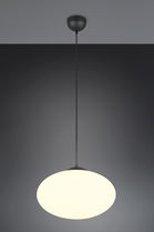 Lustra Fomento, TRIO, 40x150 cm, 15W, 1x E27, metal, negru mat/alb