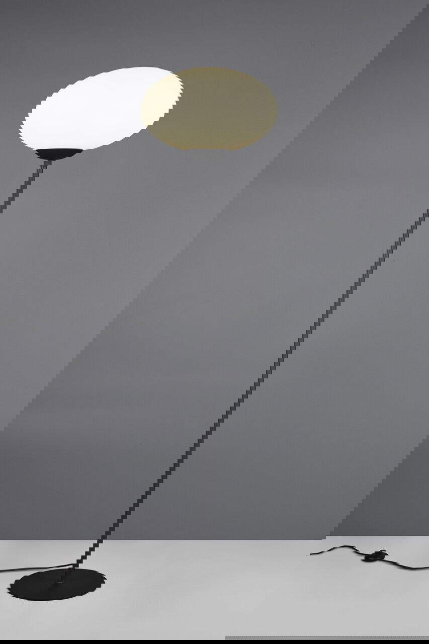 Lampadar Fomento, TRIO, 40x150 cm, 15W, 1x E27, metal, negru mat/alb