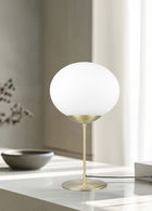 Lampa de masa Fomento, TRIO, 30x52 cm, 15W, 1x E27, metal, bronz mat/alb