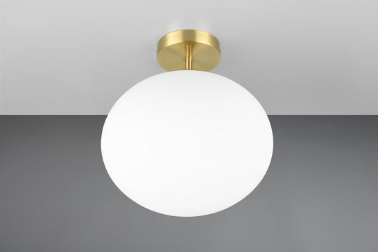 Plafoniera Fomento, TRIO, 30x33 cm, 15W, 1x E27, metal, bronz mat/alb