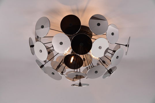 Plafoniera Discalgo, TRIO, 54x30 cm, 40W, 3x E14, metal, negru mat/argintiu