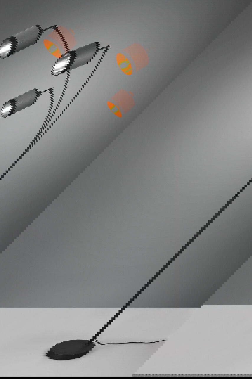 Lampadar Davos, RL, 12x185 cm, 28W, 3x E14, metal, negru mat/taupe