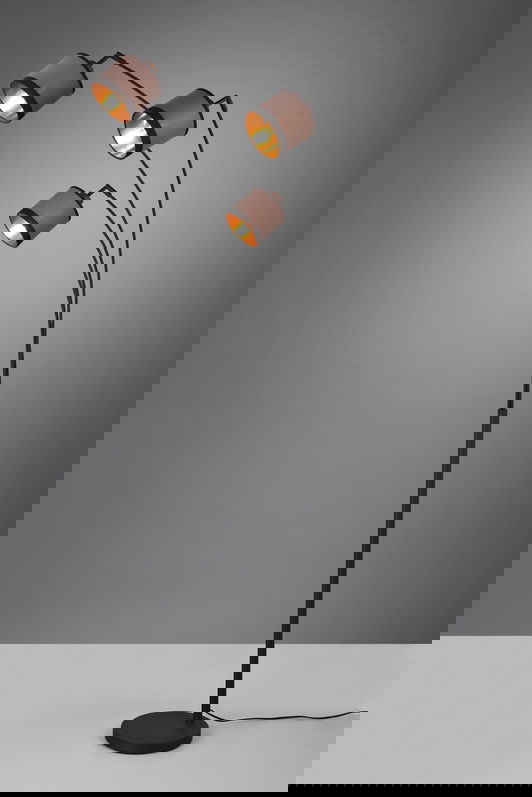 Lampadar Davos, RL, 12x185 cm, 28W, 3x E14, metal, negru mat/taupe