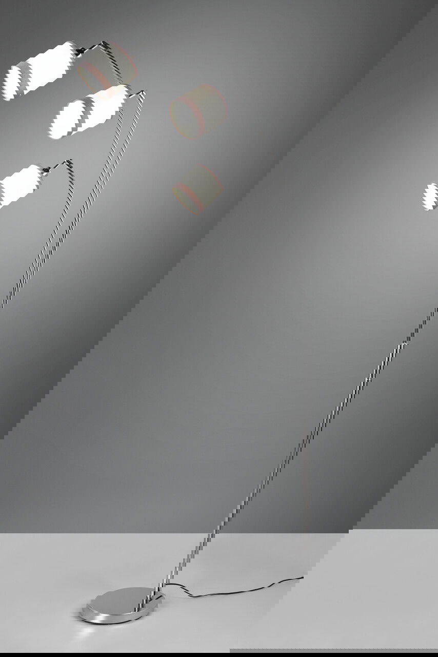 Lampadar Davos, RL, 12x185 cm, 28W, 3x E14, metal, gri/alb