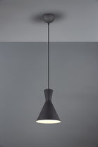 Lustra Enzo, RL, 20x150 cm, 28W, 1x E27, metal, negru mat