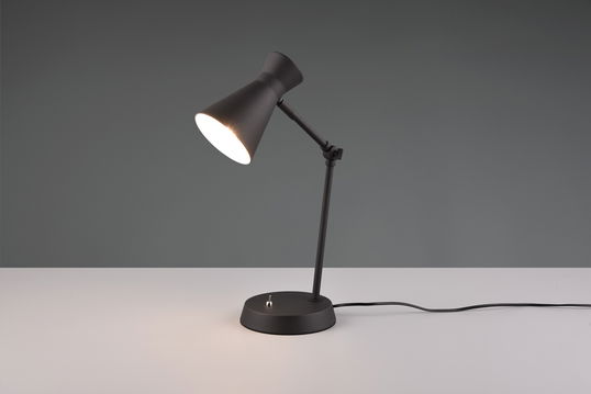 Lampa de masa Enzo, RL, 16.7x23.3x50.1 cm, 10W, 1x E27, metal, negru mat