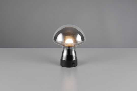 Lampa de masa Dooley, RL, 14x18 cm, 1.5W, 1x SMD, sticla, gri