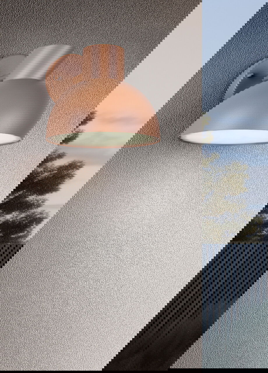 Aplica de perete pentru exterior Elbe, TRIO, 20x18.5 cm, 10W, 1x E27, aluminiu, caramiziu