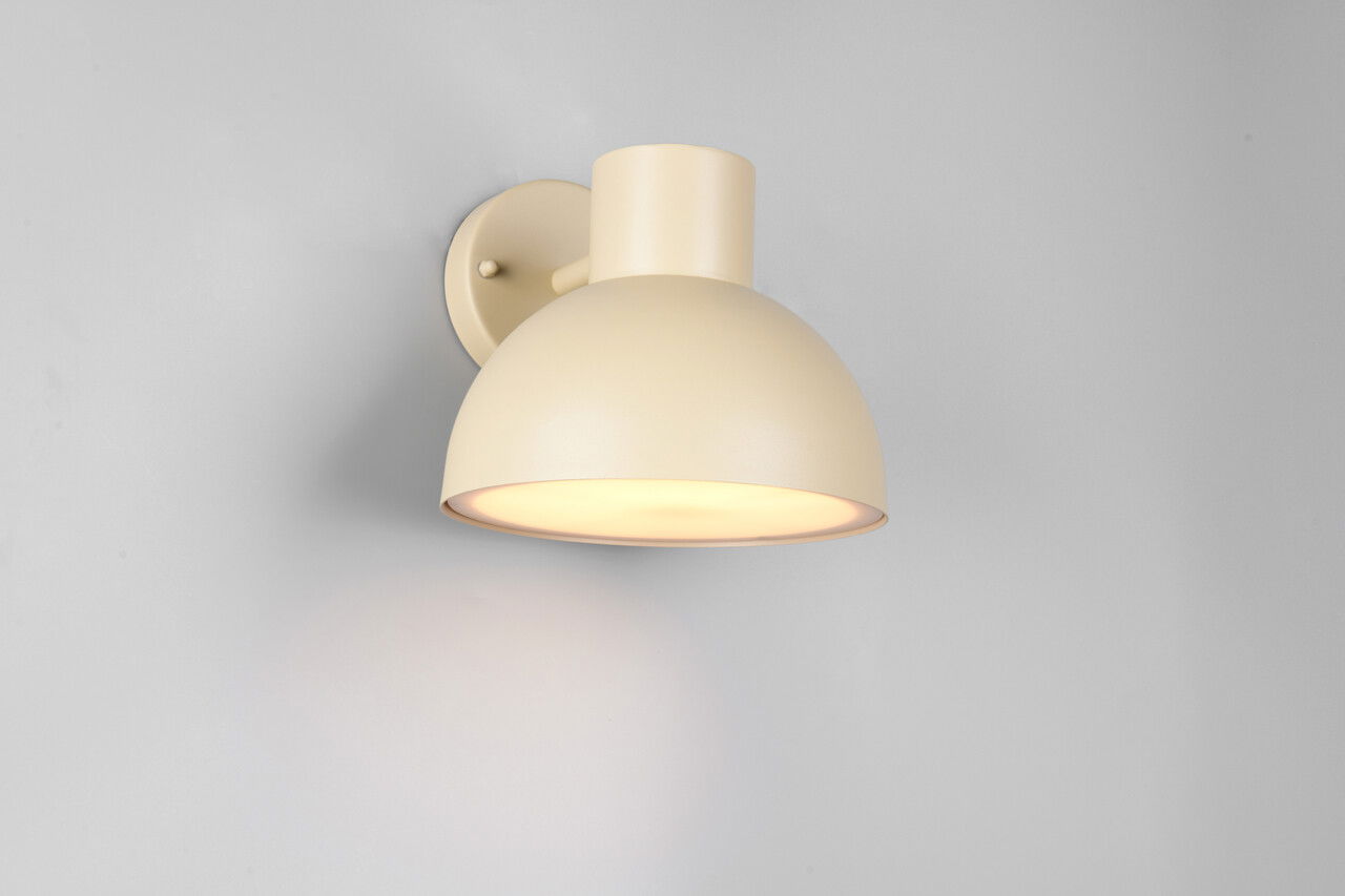 Aplica de perete pentru exterior Elbe, TRIO, 20x18.5 cm, 10W, 1x E27, aluminiu, bej