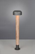 Lampadar de exterior Fraser, TRIO, 19x84.5 cm, 10W, 1x E27, aluminiu, gri/natur