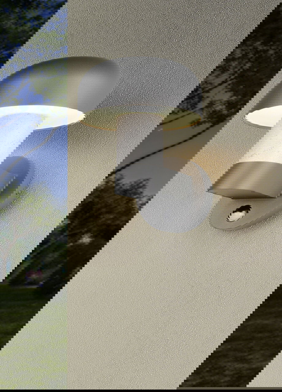 Aplica de perete pentru exterior Fraser, TRIO, 19x25x24.5 cm, 10W, 1x E27, aluminiu, gri