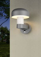 Aplica de perete pentru exterior Fraser, TRIO, 19x25x24.5 cm, 10W, 1x E27, aluminiu, gri