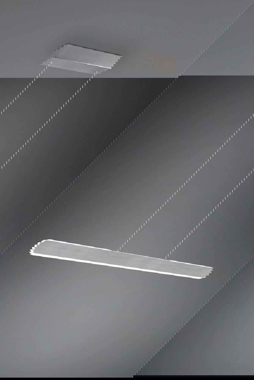 Lustra Helios, TRIO, 100x8.5x160 cm, 28W, 1x SMD, metal, argintiu lucios