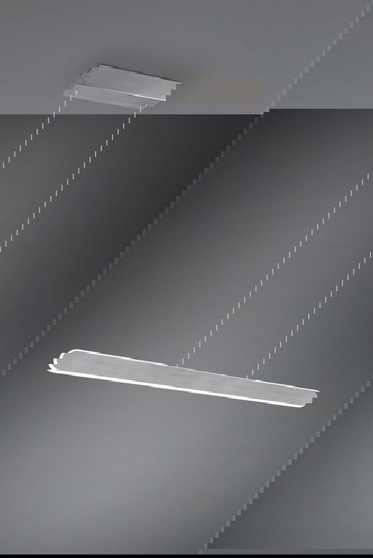 Lustra Helios, TRIO, 100x8.5x160 cm, 28W, 1x SMD, metal, argintiu lucios