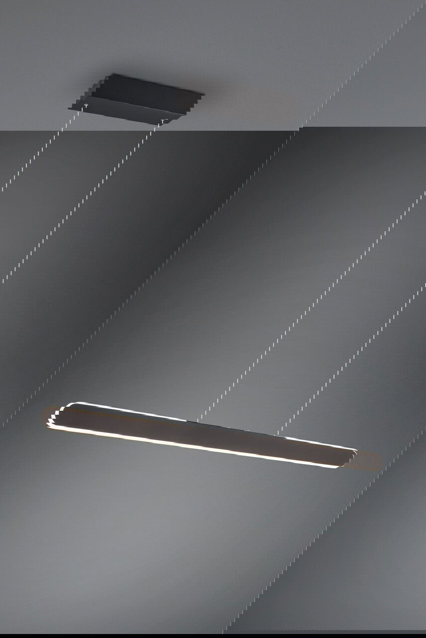 Lustra Helios, TRIO, 100x8.5x160 cm, 28W, 1x SMD, metal, negru mat