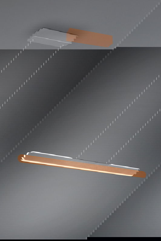 Lustra Helios, TRIO, 100x8.5x160 cm, 28W, 1x SMD, metal, maro