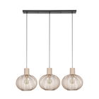 Lustra Gila, TRIO, 120x33x150 cm, 10W, 3x E27, metal, bej/negru