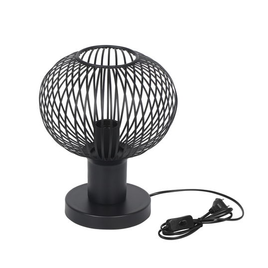 Lampa de masa Gila, TRIO, 23x28 cm, 10W, 1x E27, metal, negru mat