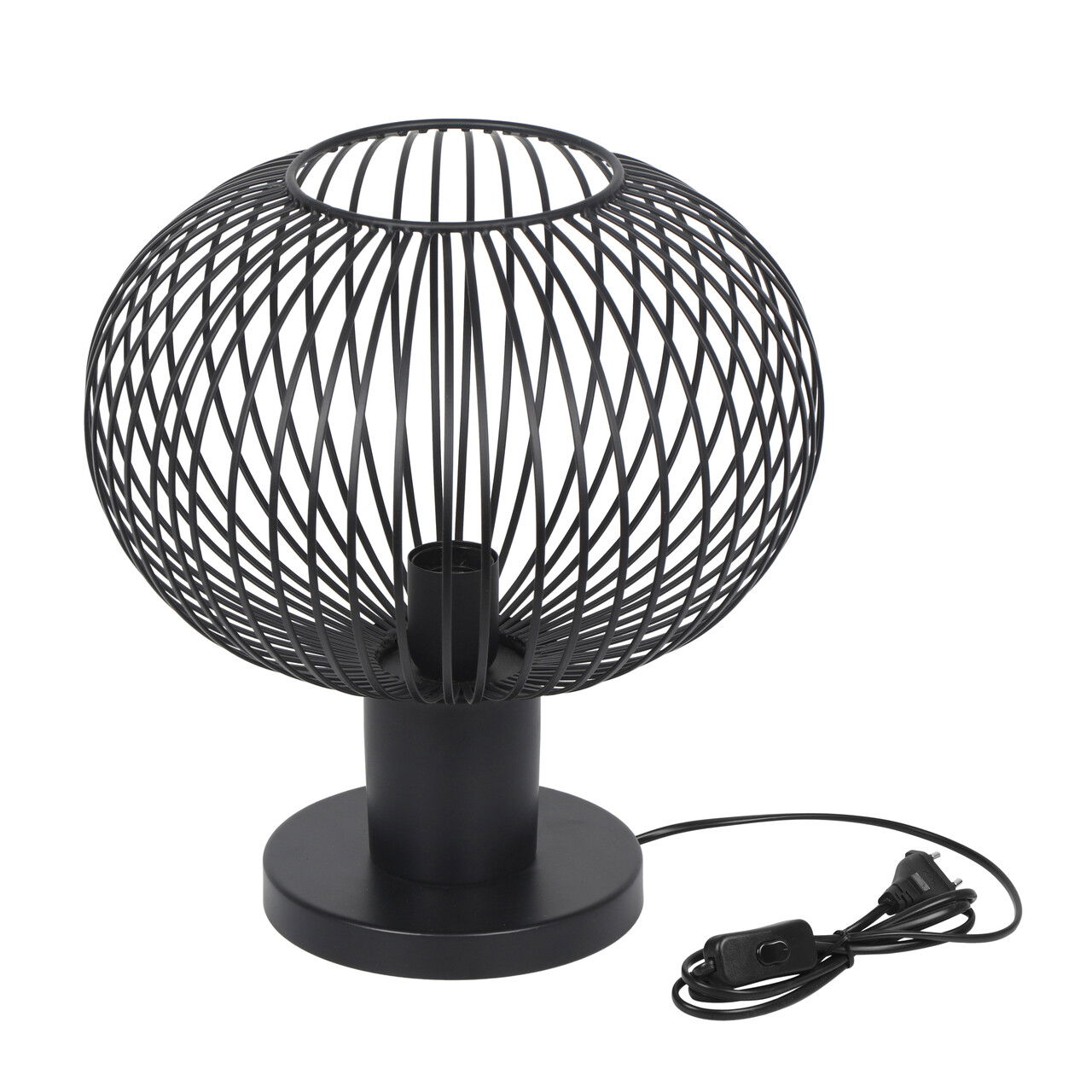 Lampa de masa Gila, TRIO, 33x37 cm, 10W, 1x E27, metal, negru mat