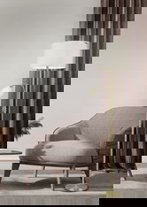 Lampadar Hotel, TRIO, 40x170 cm, 60W, 1x E27, metal/textil, auriu/alb