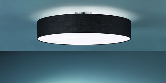 Plafoniera Hotel, TRIO, 65x17 cm, 60W, 5x E27, textil, negru