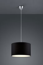 Lustra Hotel, TRIO, 40x150 cm, 60W, 1x E27, metal/textil, negru/argintiu