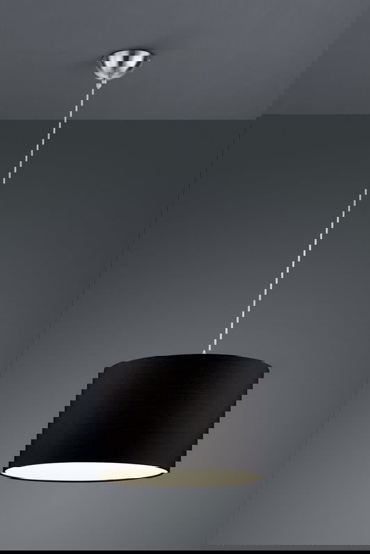 Lustra Hotel, TRIO, 40x150 cm, 60W, 1x E27, metal/textil, negru/argintiu