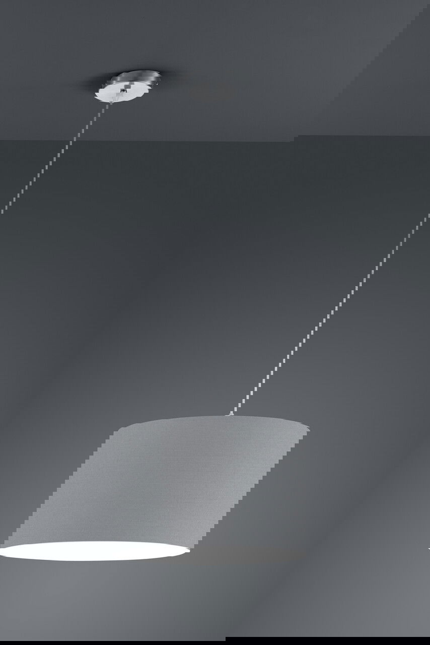 Lustra Hotel, TRIO, 40x150 cm, 60W, 1x E27, metal/textil, gri/argintiu