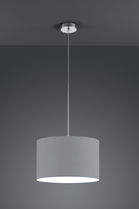 Lustra Hotel, TRIO, 40x150 cm, 60W, 1x E27, metal/textil, gri/argintiu