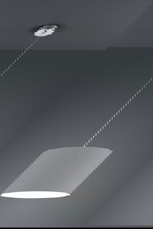 Lustra Hotel, TRIO, 40x150 cm, 60W, 1x E27, metal/textil, gri/argintiu